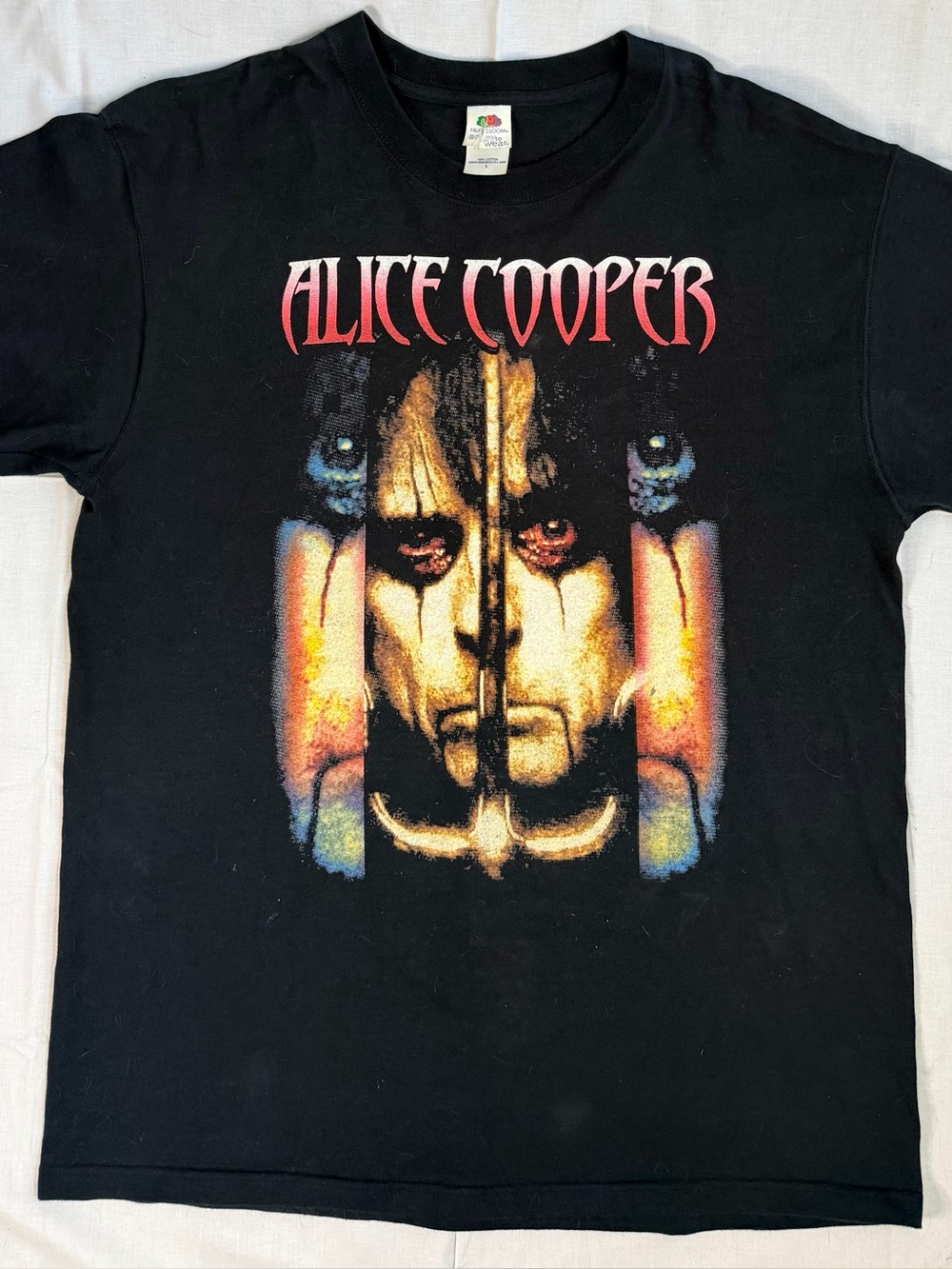 Vintage Alice Cooper Tour Shirt Black Double Sided Rock Band Tee Large